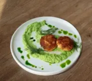 Куриные с сахалинским гребешком и пюре из брокколи | SakhFood