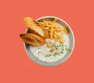 Сахалинский трубач, хрустящий багет и картофель фри | SakhFood