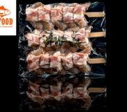 Шашлычки креветка в беконе | SakhFood