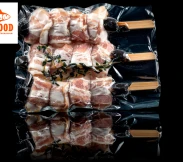 Шашлычки для запекания гребешок в беконе | SakhFood