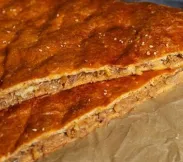 Пирог слоеный с капустой и мясом 1 кг | SakhFood
