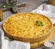 Немецкий пирог Цвибелькухен с луком и салом 24 см | SakhFood