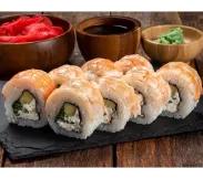Филадельфия с тигровой креветкой | SakhFood